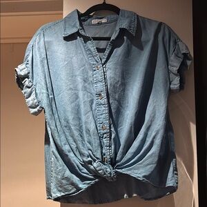 Denim Button-Up Shirt